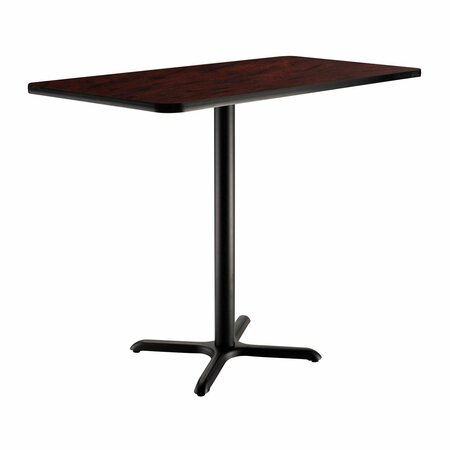INTERION BY GLOBAL INDUSTRIAL Interion Bar Height Breakroom Table, 48inL x 30inW x 42inH, Mahogany 695851MH